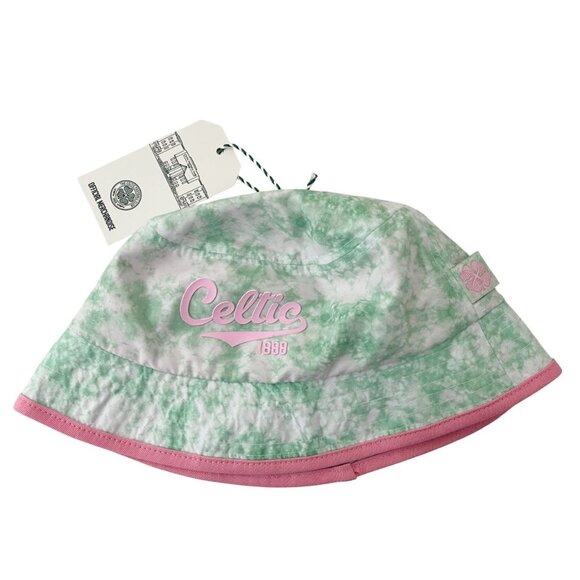 NEW Celtic FC Green & Pink Tie Dye Bucket Hat Size Juniors - Picture 1 of 3